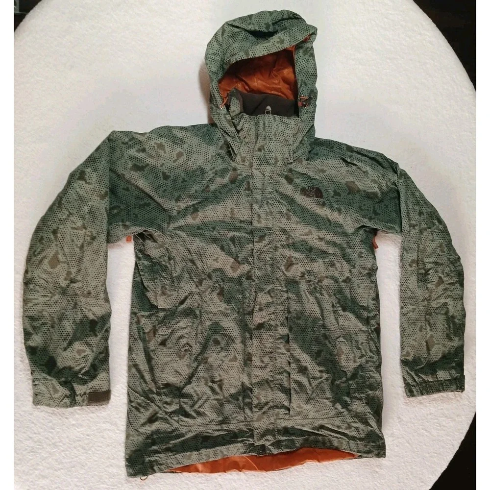 The North Face Men's Ski Jacket Medium Green Hex Digital Camo HyVent‎ Hooded